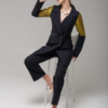 jacket kartnate сукня жакет чорна в полоску двохбортний black на вечір