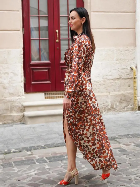 плаття в принт розкльошена сукня maxi dress kartnate